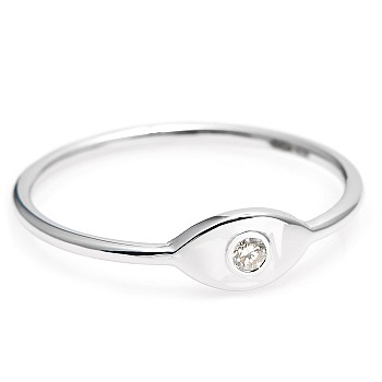 Trendy ring s049 in Gold or Platinum with Diamonds