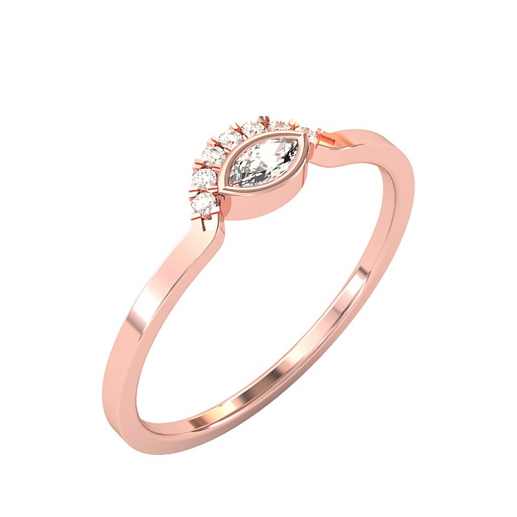 Trendy ring s051 in Gold or Platinum with Diamonds