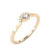 Trendy ring s051 in Gold or Platinum with Diamonds