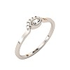 Trendy ring s051 in Gold or Platinum with Diamonds