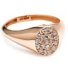 Trendy ring s054 in Gold or Platinum with Diamonds