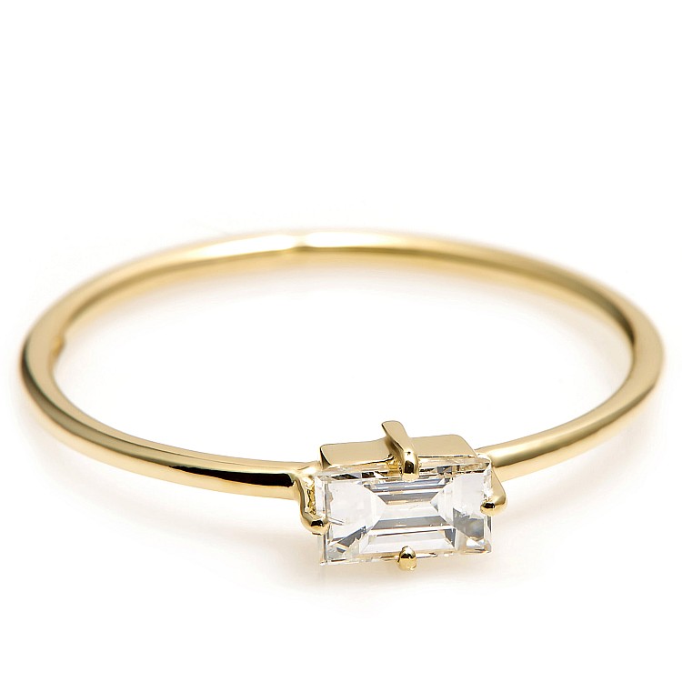 Trendy ring s056 in Gold or Platinum with Diamonds