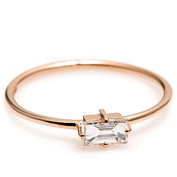 Trendy ring s056 in Gold or Platinum with Diamonds