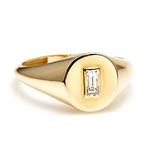 Trendy ring s059 in Gold with Diamonds