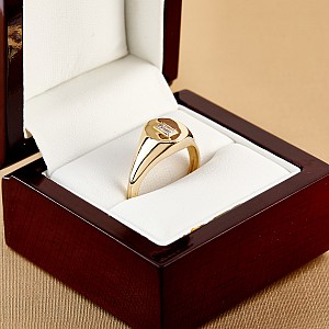 Trendy ring s059 in Gold with Diamonds