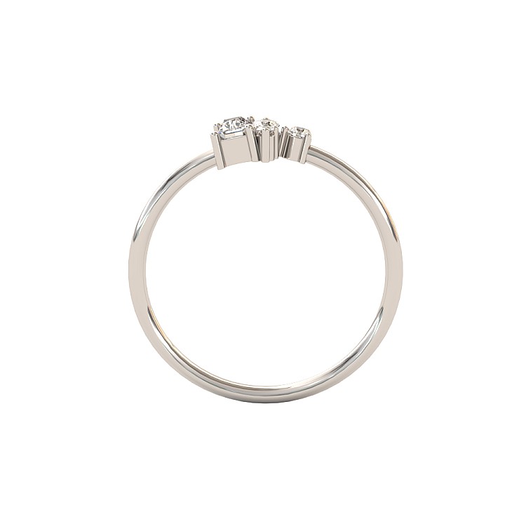 Trendy ring s060 in Gold or Platinum with Diamonds