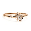 Trendy ring s061 in Gold or Platinum with Diamonds