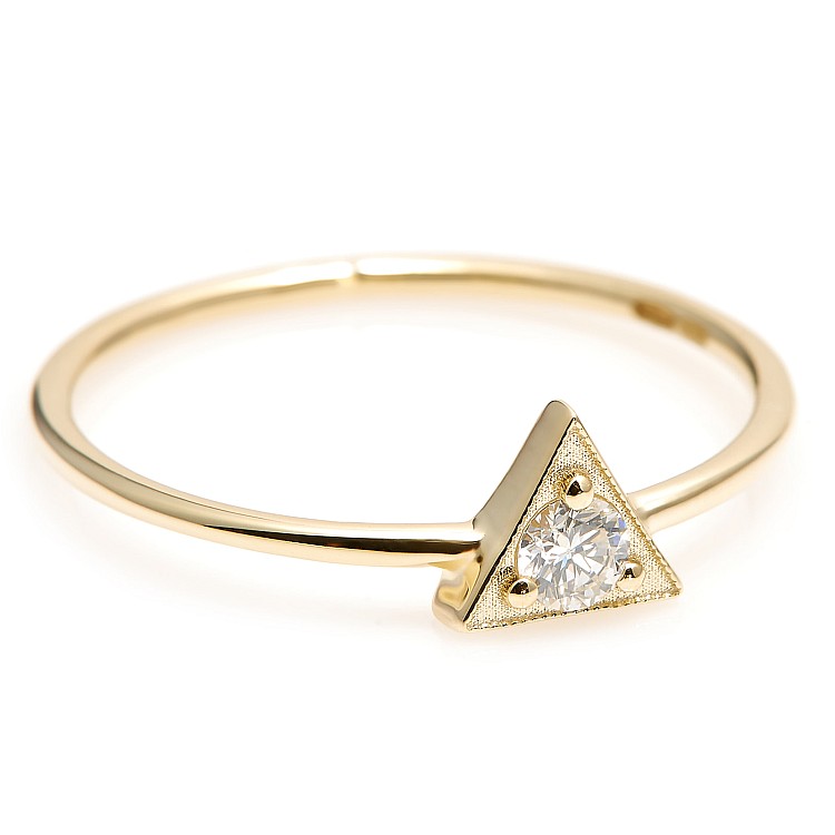 Trendy ring s098 in Gold or Platinum with Diamonds