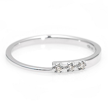 Trendy ring s205 in Gold or Platinum with Natural Diamonds