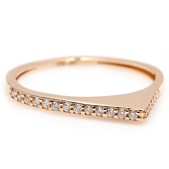 Trendy ring s210 in Gold or Platinum with Natural Diamonds