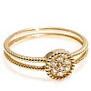 Trendy ring s223 in Gold or Platinum with Natural Diamonds