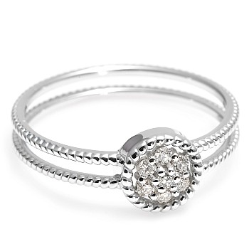 Trendy ring s223 in Gold or Platinum with Natural Diamonds