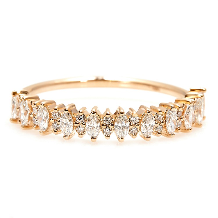 Trendy s234 Gold Ring with Diamonds