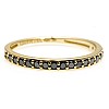 Trendy Gold or Platinum Ring with Black Diamonds s246dn