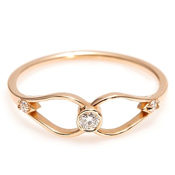 Trendy ring s256 in Gold or Platinum with Natural Diamonds