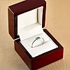 Trendy ring s263 in Gold or Platinum with Swiss Blue Topaz