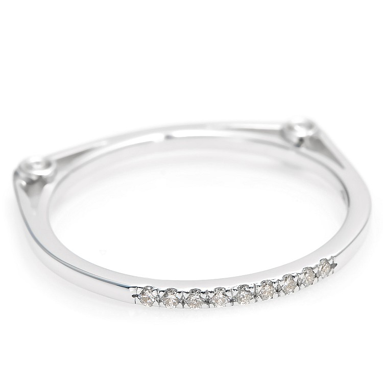 Trendy ring s266 in Gold or Platinum with Natural Diamonds