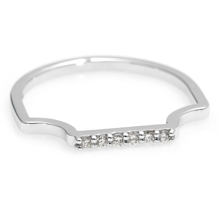 Trendy ring s267 in Gold or Platinum with Natural Diamonds