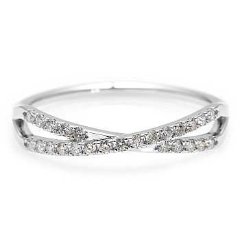 Trendy ring s281 in Gold or Platinum with Natural Diamonds