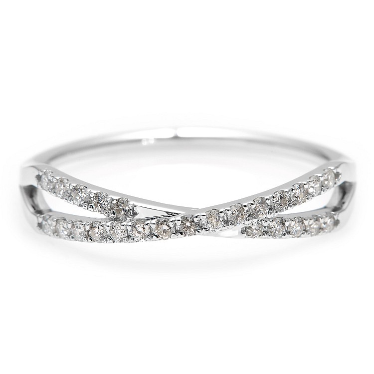 Trendy ring s281 in Gold or Platinum with Natural Diamonds