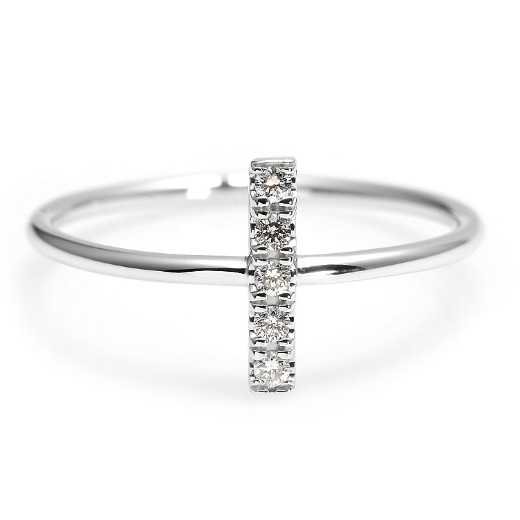 Trendy ring s287 in Gold or Platinum with Natural Diamonds