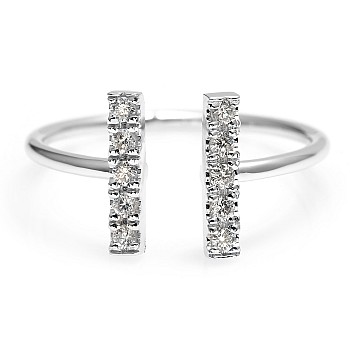 Trendy ring s289 in Gold or Platinum with Natural Diamonds