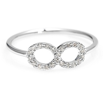 Trendy ring s291 in Gold or Platinum with Natural Diamonds