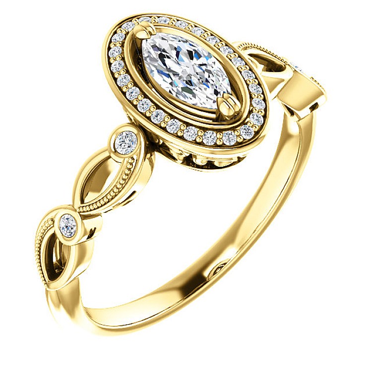 Engagement ring i122240didi in Gold with Diamonds - GIA 0.30ct - 0.40ct