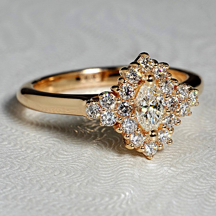 Engagement ring i122650DiDi in Gold with Diamonds - GIA 1.00ct