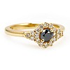 Engagement ring i122650DnDi in Gold with Black Diamond and Diamonds