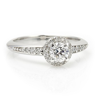 Engagement ring in Platinum with Diamonds - GIA 0.50ct - 0.70ct i122699PtDiDi