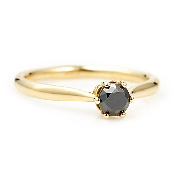 Engagement ring i122995DnDi in Gold with Black Diamond and Diamonds