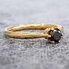 Anello di fidanzamento i122995DnDi in Oro con Diamante Nero e Diamanti