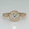 Engagement ring i1628Didi in Gold with Diamonds - GIA 0.30ct - 0.40ct