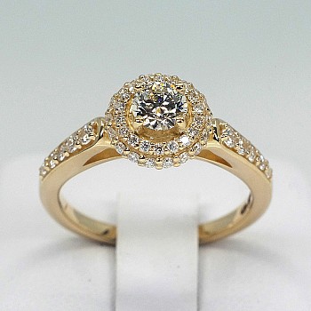 Engagement ring i1628Didi in Gold with Diamonds - GIA 0.30ct - 0.40ct