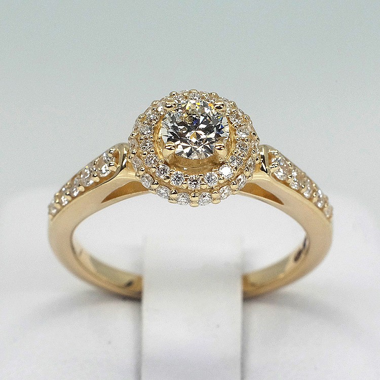 Engagement ring i1628Didi in Gold with Diamonds - GIA 0.30ct - 0.40ct