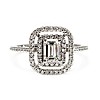 Engagement ring i1903 in Gold with Colorless Diamonds - GIA 0.30ct - 0.40ct