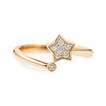 Gift Ring i536DiDi in Gold with Comet Model Diamonds