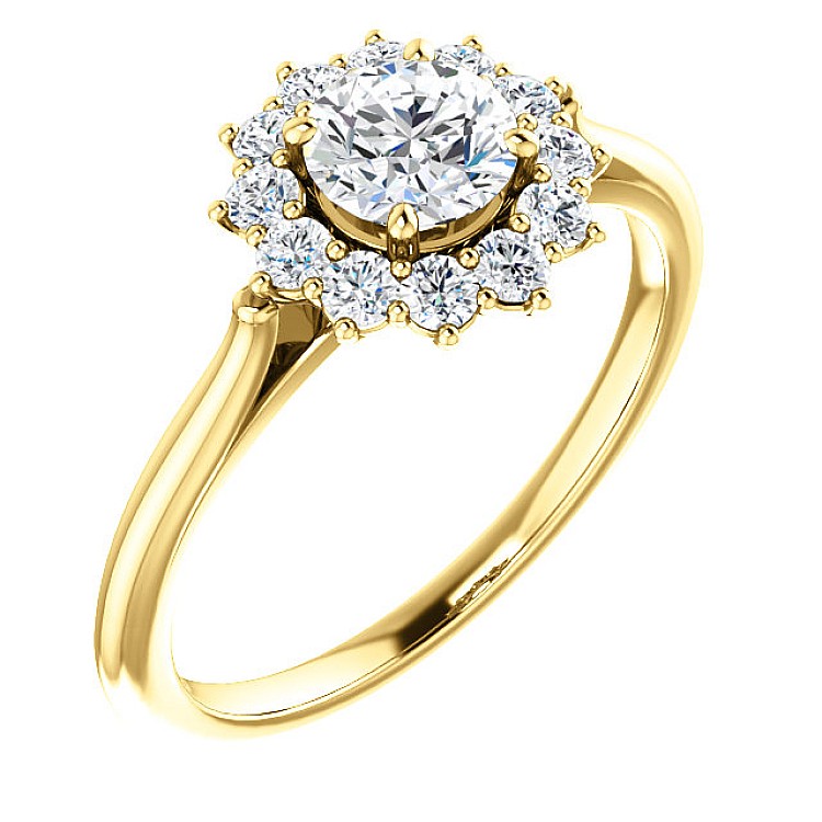 Engagement ring i71606DiDi in Gold with Diamonds - GIA 1.00ct