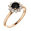 Engagement ring i71606DnDi in Gold with Black Diamond and Diamonds