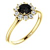 Engagement ring i71606DnDi in Gold with Black Diamond and Diamonds