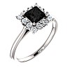 Engagement ring i71606DnDi in Gold with Black Diamond and Diamonds