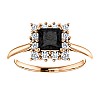 Engagement ring i71606DnDi in Gold with Black Diamond and Diamonds