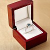 Gold Engagement Ring with Blue Diamond i71887DbDi