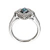 Gold Engagement Ring with Blue Diamond i71887DbDi