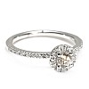 Gold Engagement Ring with GIA Central Diamond and Cut Diamonds - GIA 1.00ct i884didi