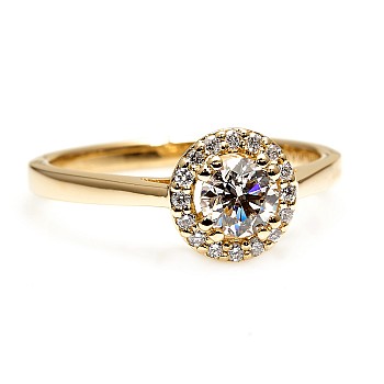 i030DiDi Gold Engagement Ring with Diamonds - GIA 0.30ct - 0.40ct