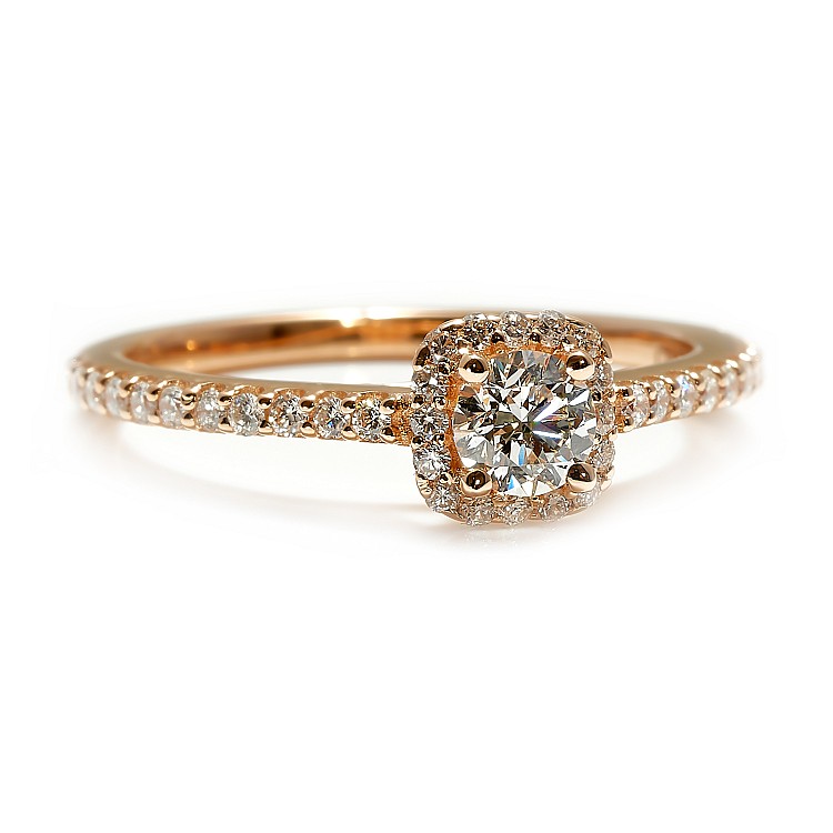 i1420didi Gold Engagement Ring with Diamonds