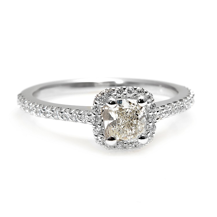 Gold engagement ring with Diamonds - GIA 0.50ct - 0.70ct i1420didi