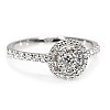 Halo Engagement Ring in 18k White Gold with Diamonds i1647DiDi